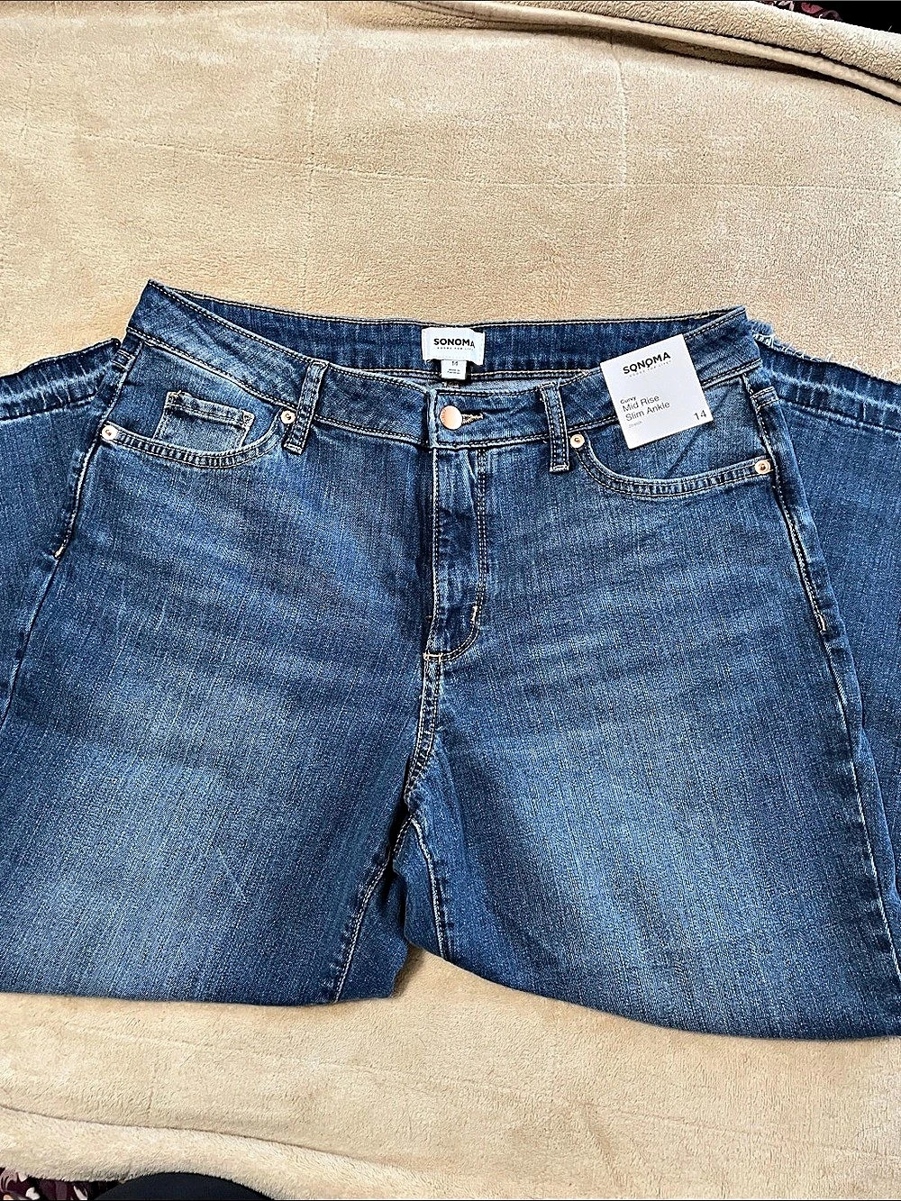 SONOMA Curvy Mid Rise Slim Ankle Jeans
